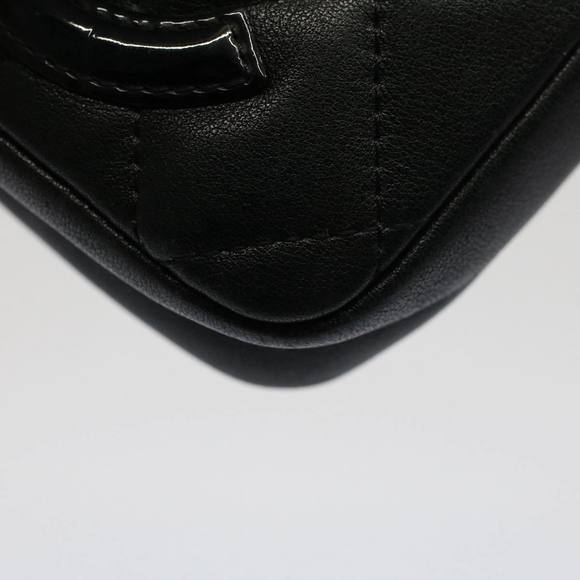 CHANEL Cambon Line COCO Mark Accessory Case Leather Black CC Auth bs7667 - Picture 14 of 16